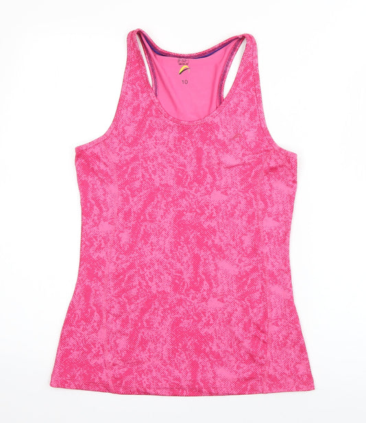 F&F Womens Pink  Polyester Basic Tank Size 10 Scoop Neck