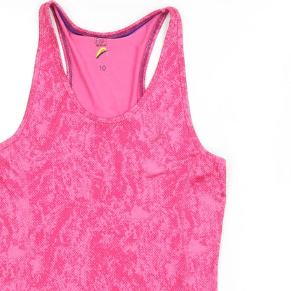 F&F Womens Pink  Polyester Basic Tank Size 10 Scoop Neck