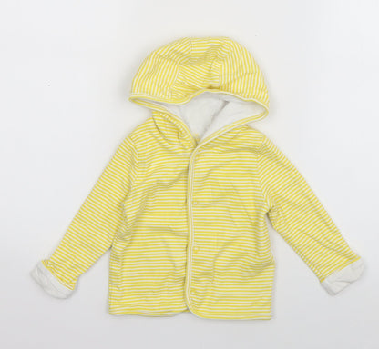 Lupilu Baby Yellow Striped  Jacket  Size 6-9 Months   Snap