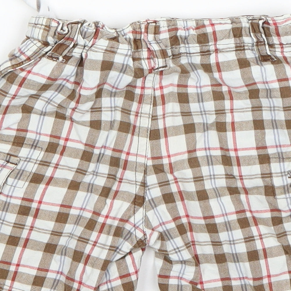Timberland Boys Beige Plaid Cotton Cropped Trousers Size 18 Months  Pullover