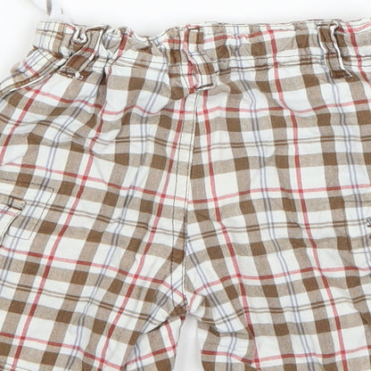 Timberland Boys Beige Plaid Cotton Cropped Trousers Size 18 Months  Pullover