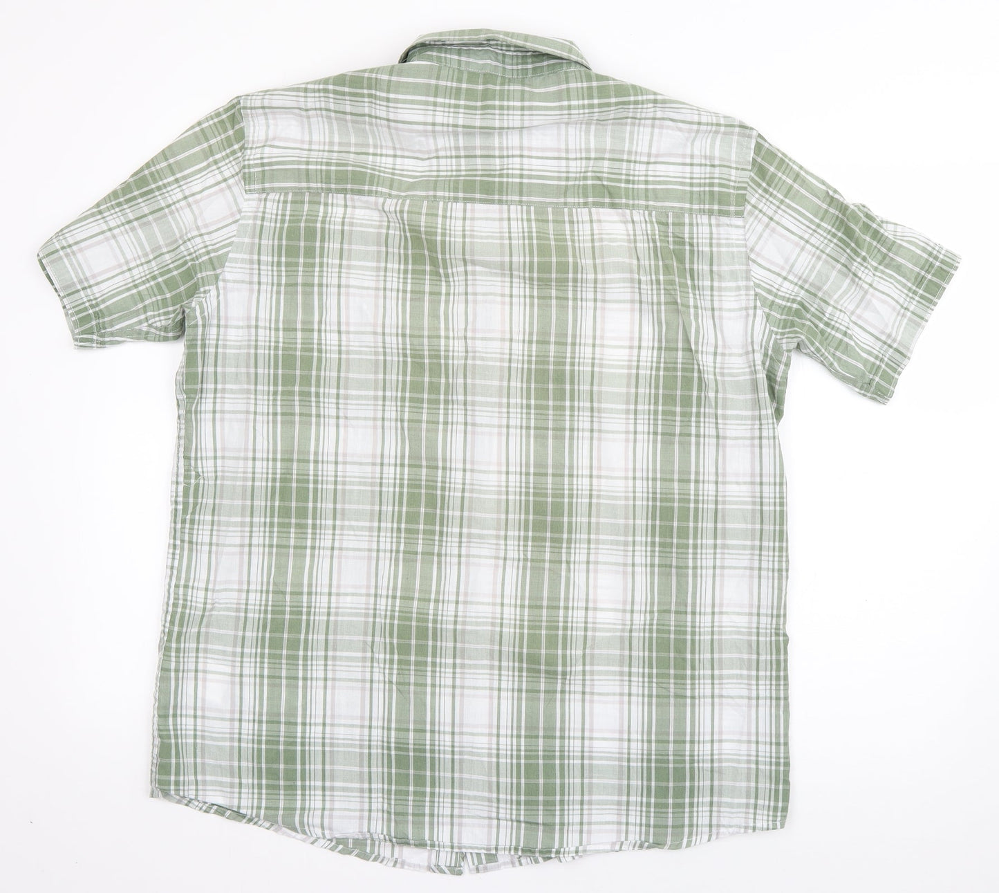 Mens UK Size L Originals Green  Button-Up Short Sleeve Casual Shirt