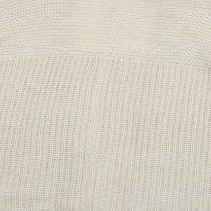 F&F Womens Ivory V-Neck  Acrylic Cardigan Jumper Size 12