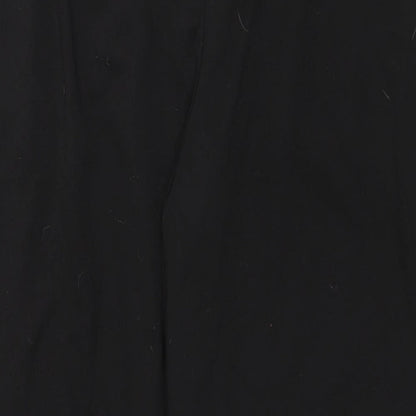 Womens UK Size M Preworn Regular Fit Jogger Black Trousers