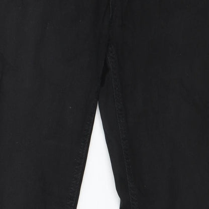 Denim & Co. Womens Black  Cotton Skinny Jeans Size 12 L27 in Regular Button