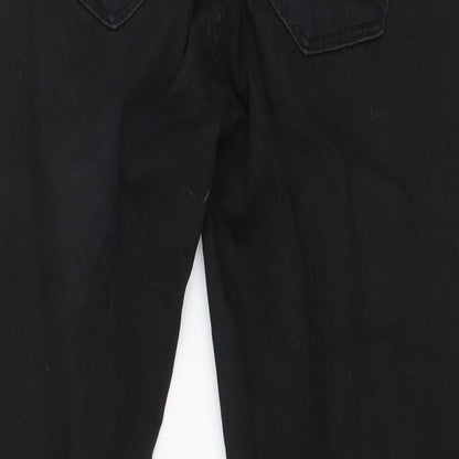 Denim & Co. Womens Black  Cotton Skinny Jeans Size 12 L27 in Regular Button