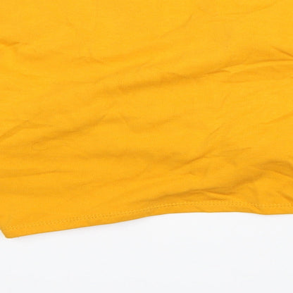 H&M Womens Orange  Cotton Pullover Sweatshirt Size M  Pullover - knot detail