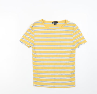 Womens UK Size 10 New Look Yellow Basic Blouse
