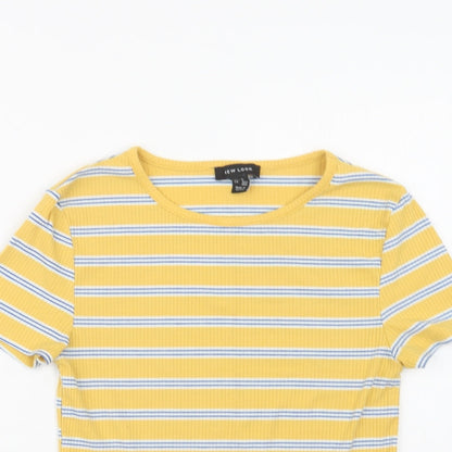 Womens UK Size 10 New Look Yellow Basic Blouse
