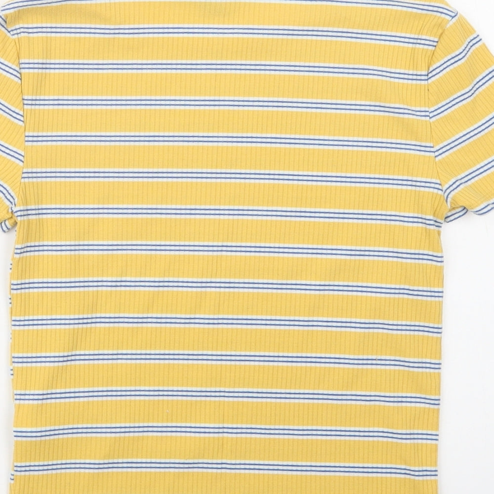 Womens UK Size 10 New Look Yellow Basic Blouse