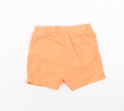 M&S Baby Orange  Cotton Cropped Trousers Size 9-12 Months   - Puppy