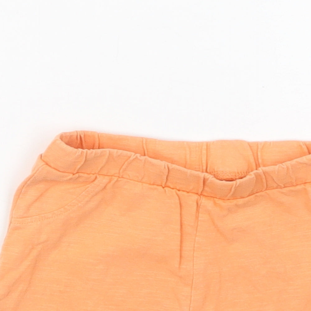 M&S Baby Orange  Cotton Cropped Trousers Size 9-12 Months   - Puppy