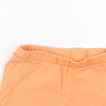 M&S Baby Orange  Cotton Cropped Trousers Size 9-12 Months   - Puppy