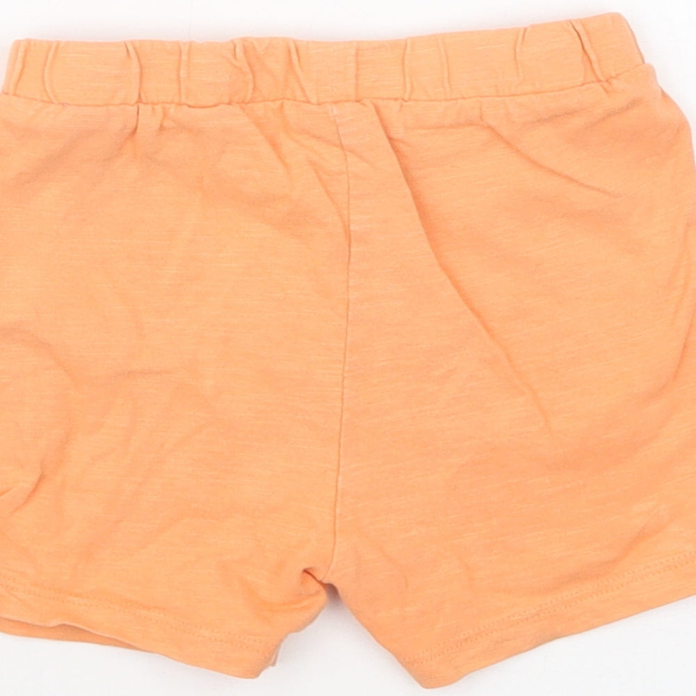 M&S Baby Orange  Cotton Cropped Trousers Size 9-12 Months   - Puppy