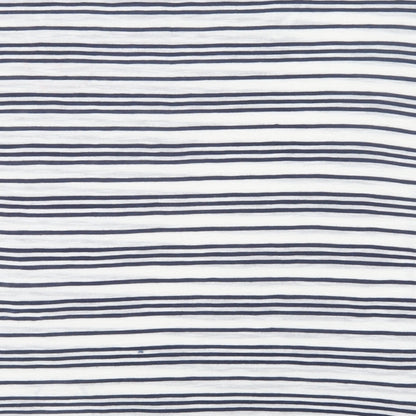 Papaya Womens White Striped Polyester Basic Blouse Size 8 Crew Neck