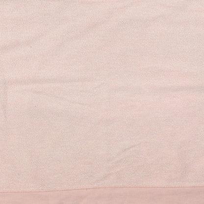 Brand and care label for Topshop women’s pink cotton pullover sweatshirt, size UK 6