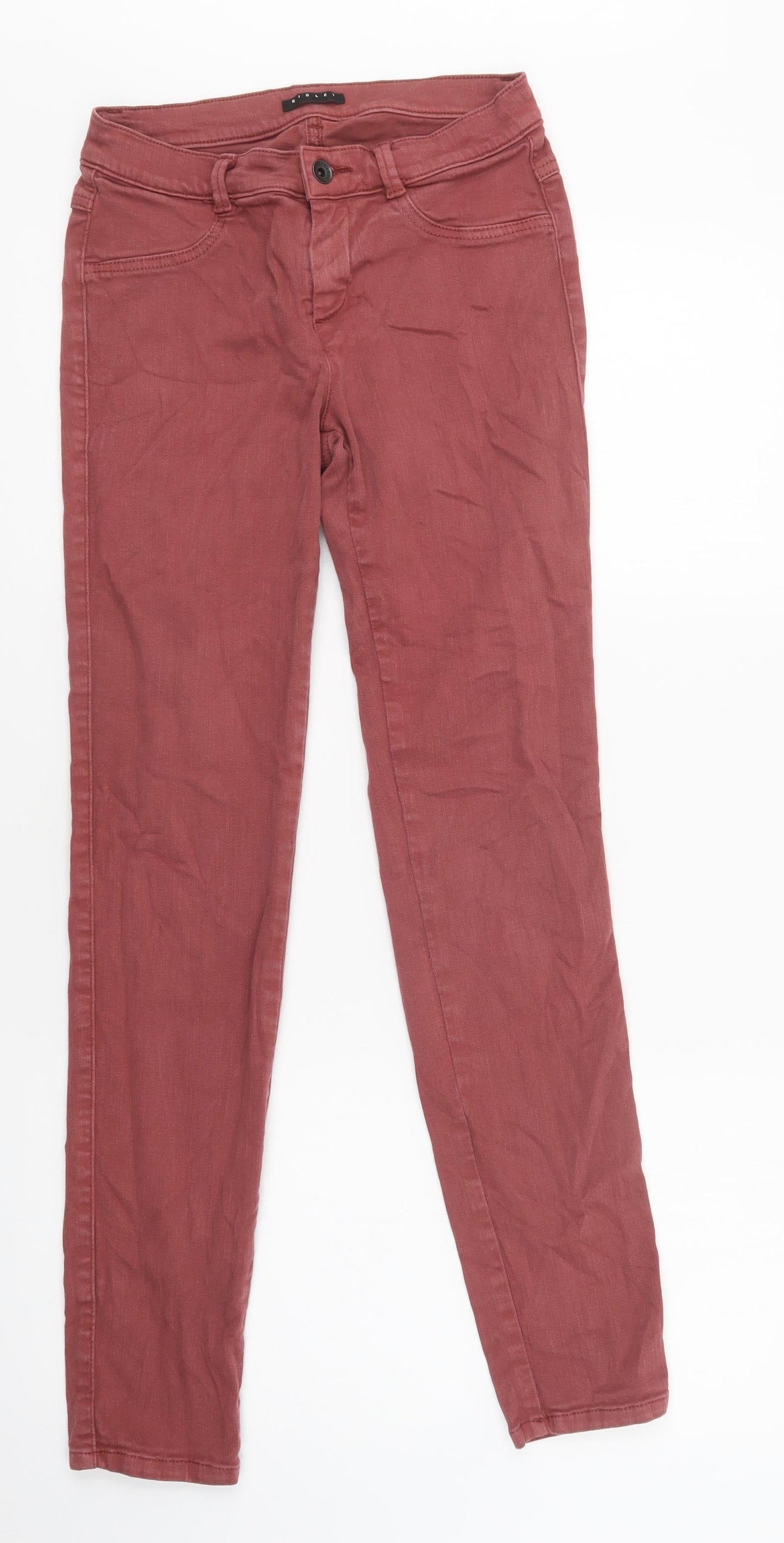 Womens UK Size 27 Sisley Regular Fit Skinny Pink Jeans