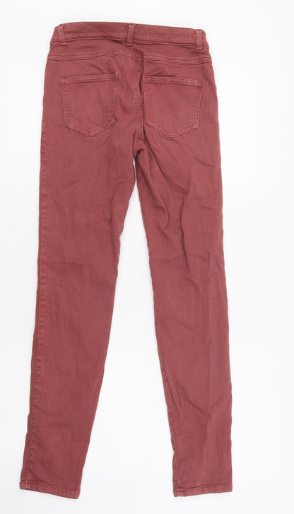 Womens UK Size 27 Sisley Regular Fit Skinny Pink Jeans