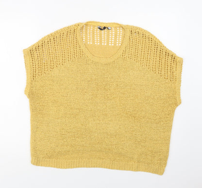 Womens UK Size S Preworn Yellow Pullover Jumper