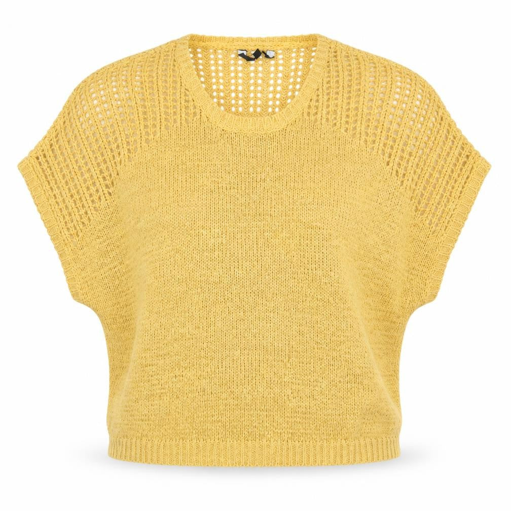 Womens UK Size S Preworn Yellow Pullover Jumper