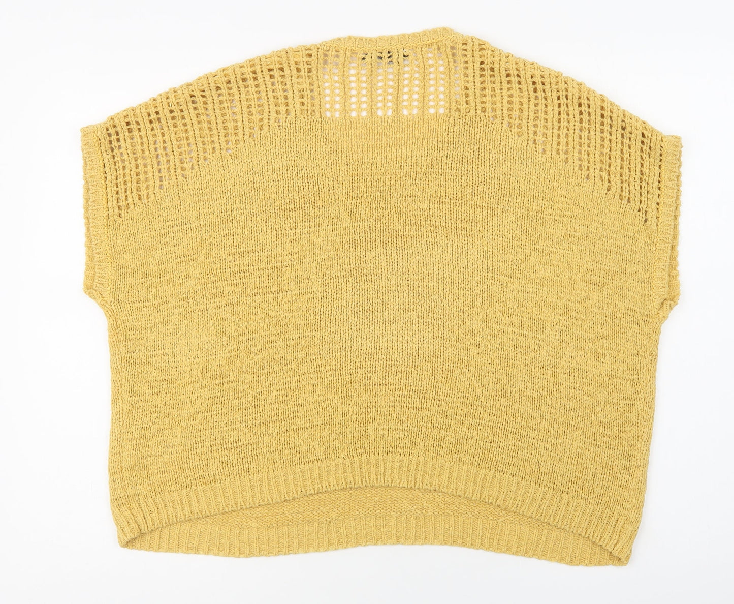 Womens UK Size S Preworn Yellow Pullover Jumper