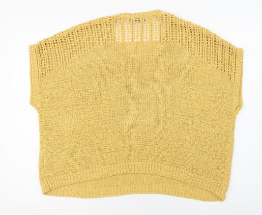 Womens UK Size S Preworn Yellow Pullover Jumper