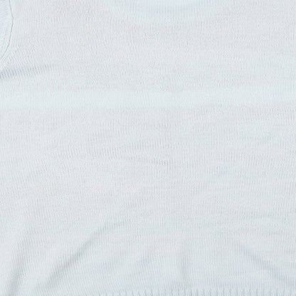 Avenue Womens Blue Crew Neck  Acrylic Pullover Jumper Size M   - Snowmen