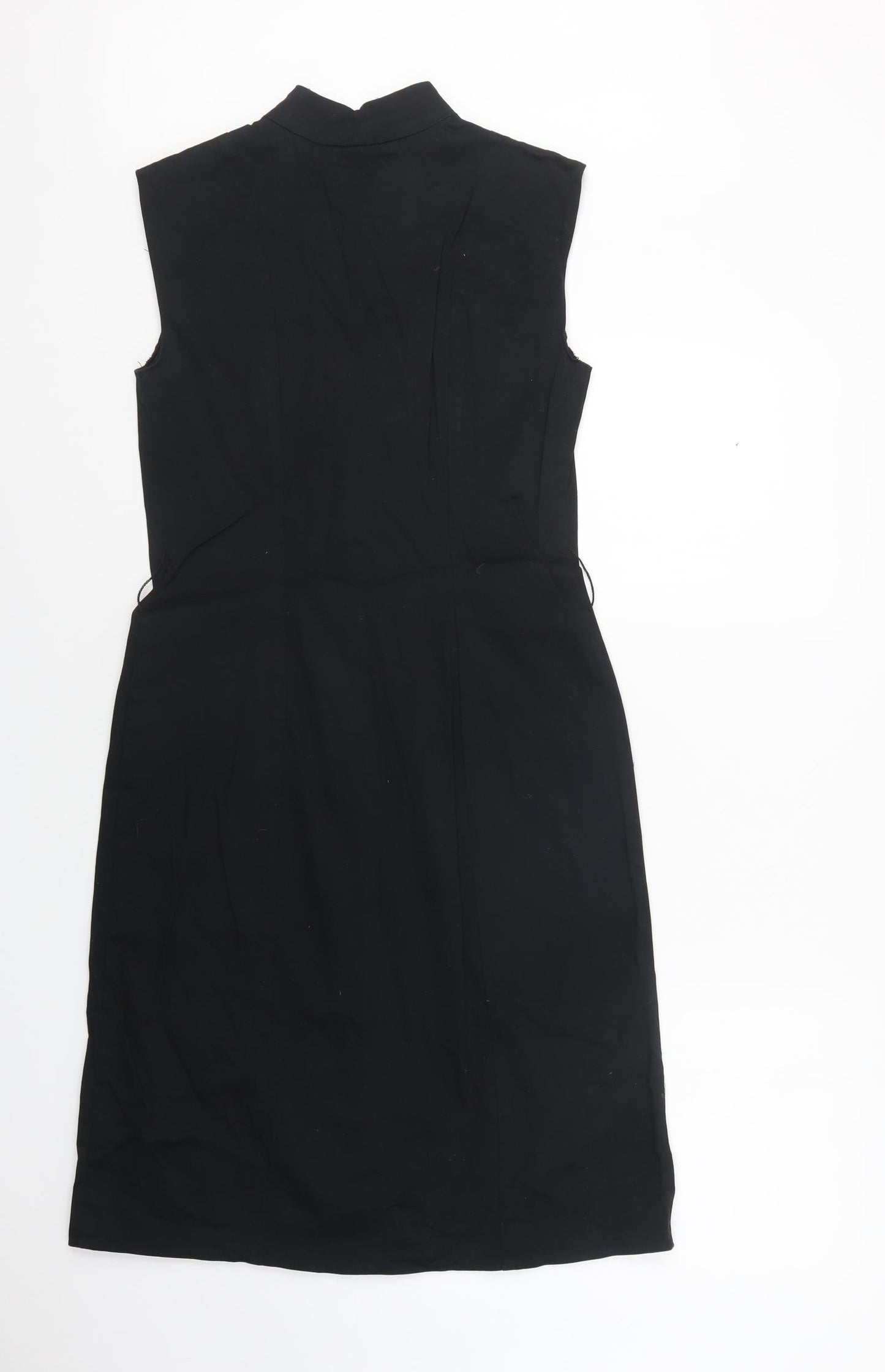 Dorothy Perkins Womens Black  Cotton Pencil Dress    V-Neck Button