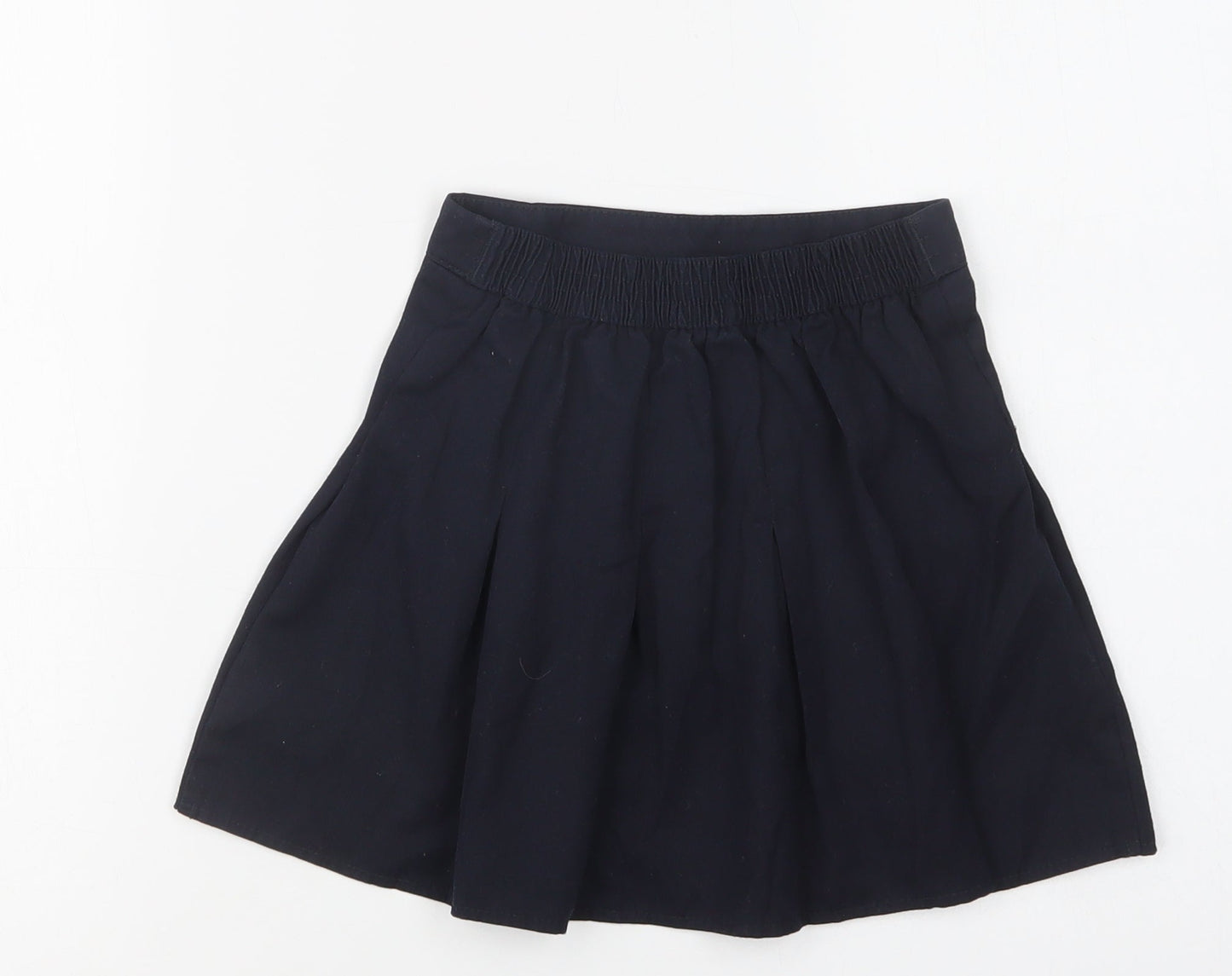 George Girls Blue  Polyester Pleated Skirt Size 3-4 Years  Regular  - School Wear