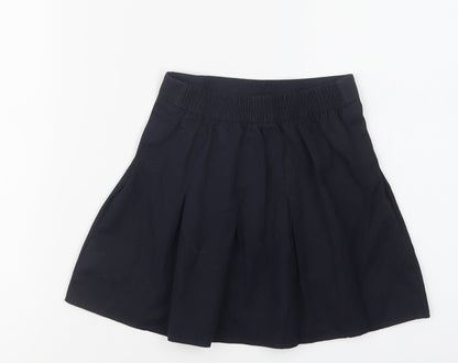 George Girls Blue  Polyester Pleated Skirt Size 3-4 Years  Regular  - School Wear