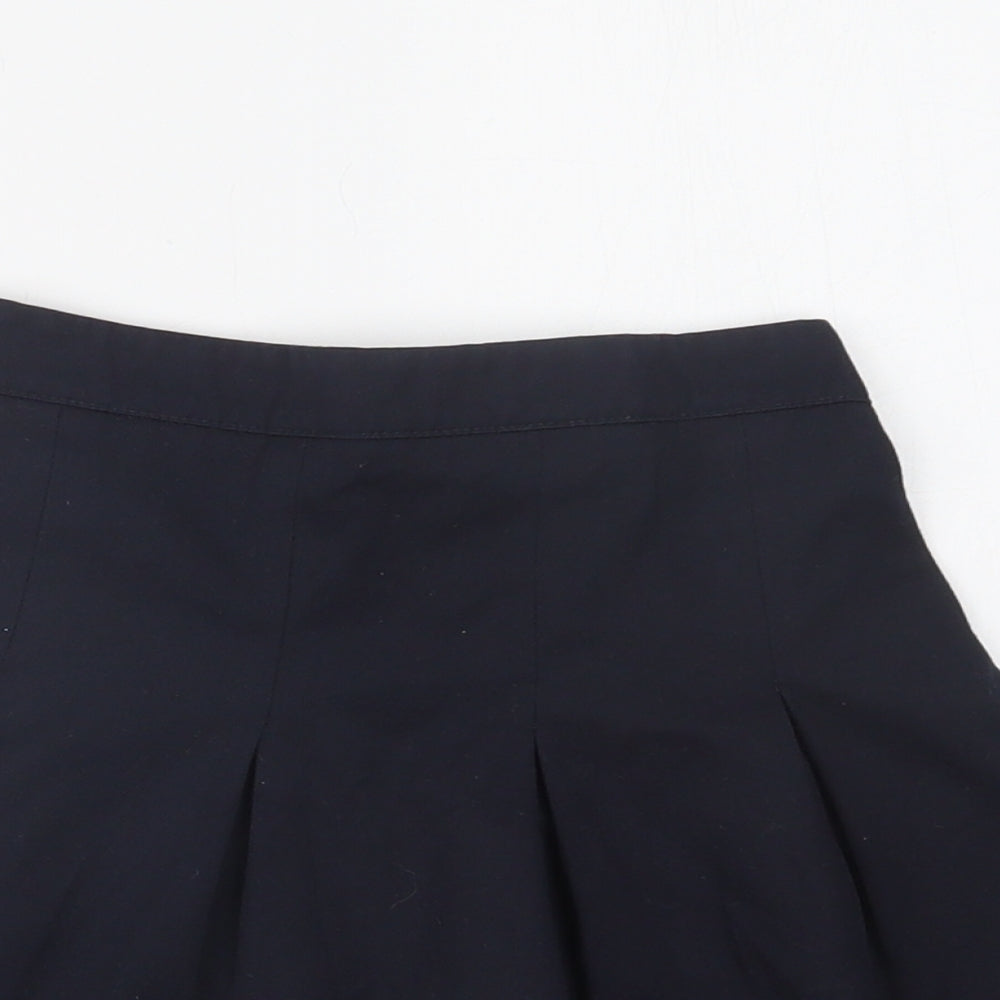George Girls Blue  Polyester Pleated Skirt Size 3-4 Years  Regular  - School Wear