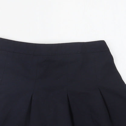 George Girls Blue  Polyester Pleated Skirt Size 3-4 Years  Regular  - School Wear