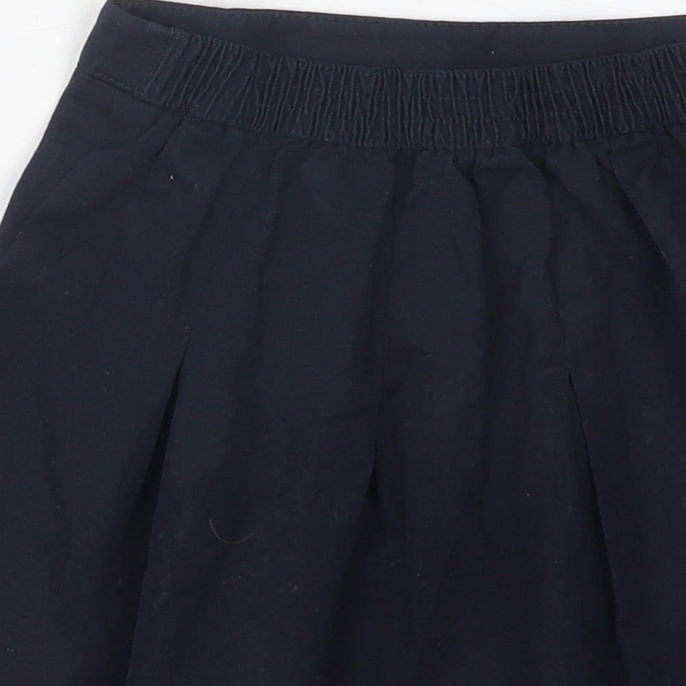 George Girls Blue  Polyester Pleated Skirt Size 3-4 Years  Regular  - School Wear