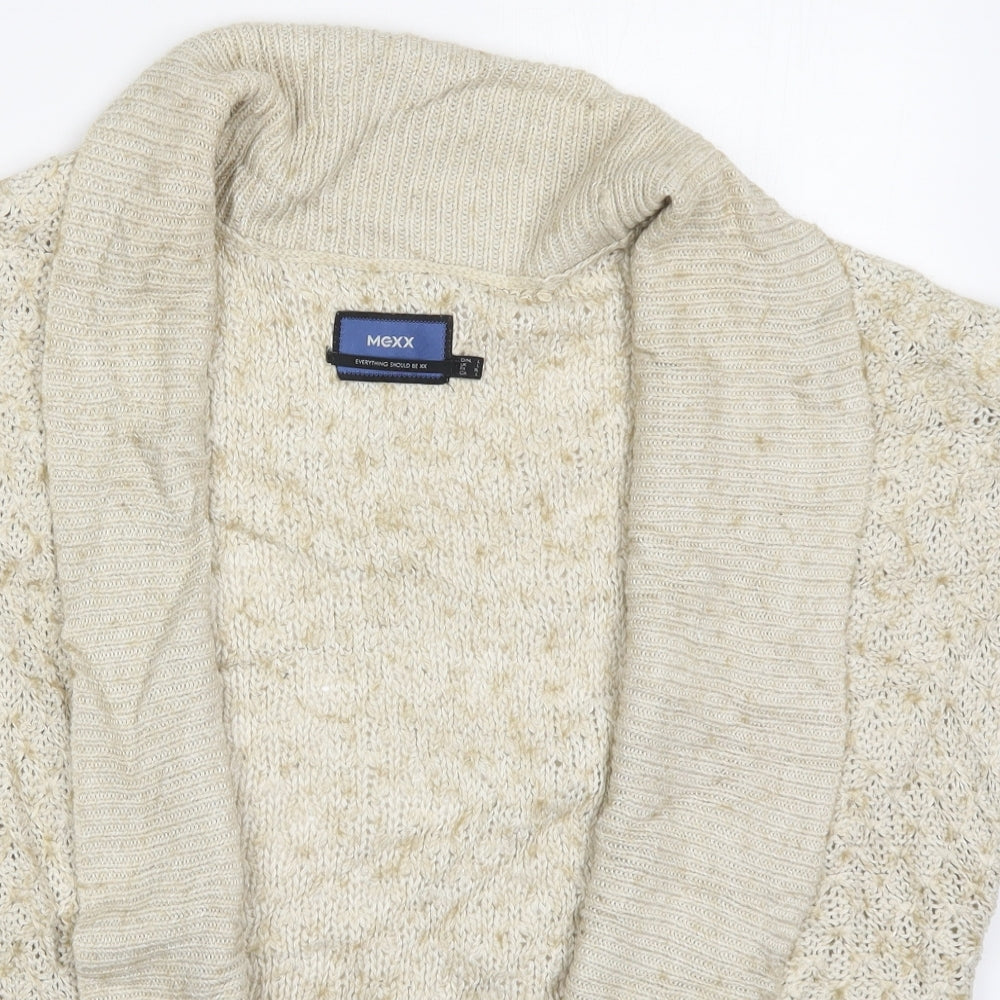 Womens UK Size L Mexx Beige Cardigan Jumper