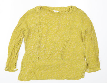 Womens UK Size 10 H&M Yellow Basic Blouse