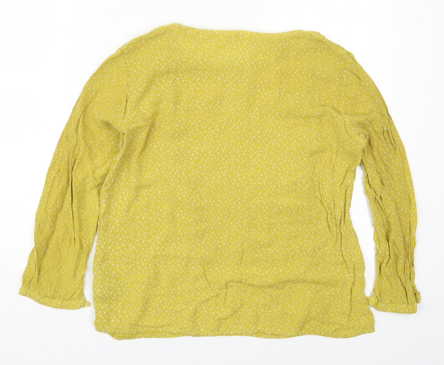 Womens UK Size 10 H&M Yellow Basic Blouse