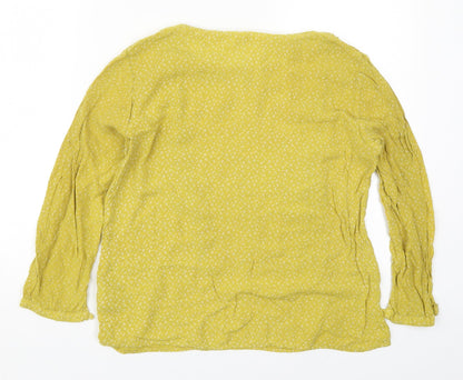 Womens UK Size 10 H&M Yellow Basic Blouse