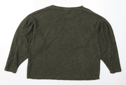 Womens UK Size M New Look Green Pullover Jumper
