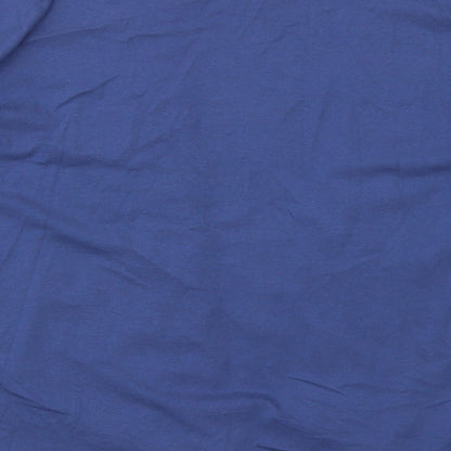 Atlas Womens Blue V-Neck  Cotton Cardigan Jumper Size 12