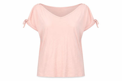 Womens UK Size 12 Avenue Pink Basic T-Shirt