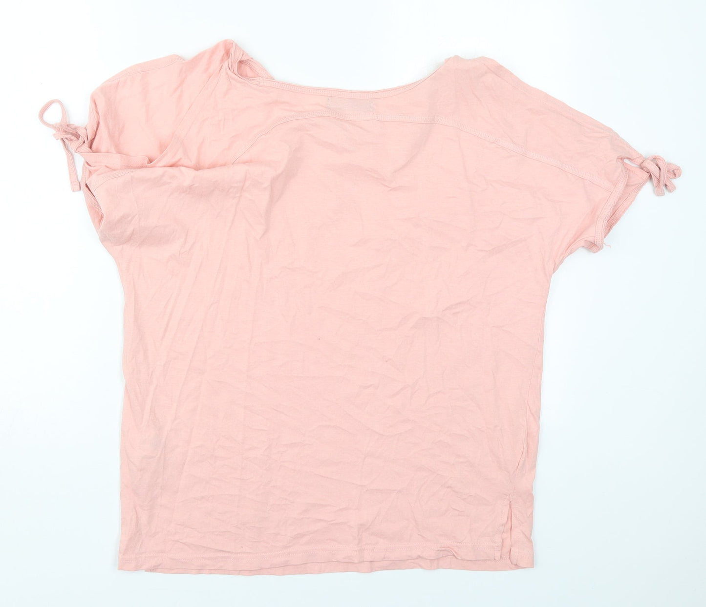 Avenue Womens Pink  Cotton Basic T-Shirt Size 12 V-Neck