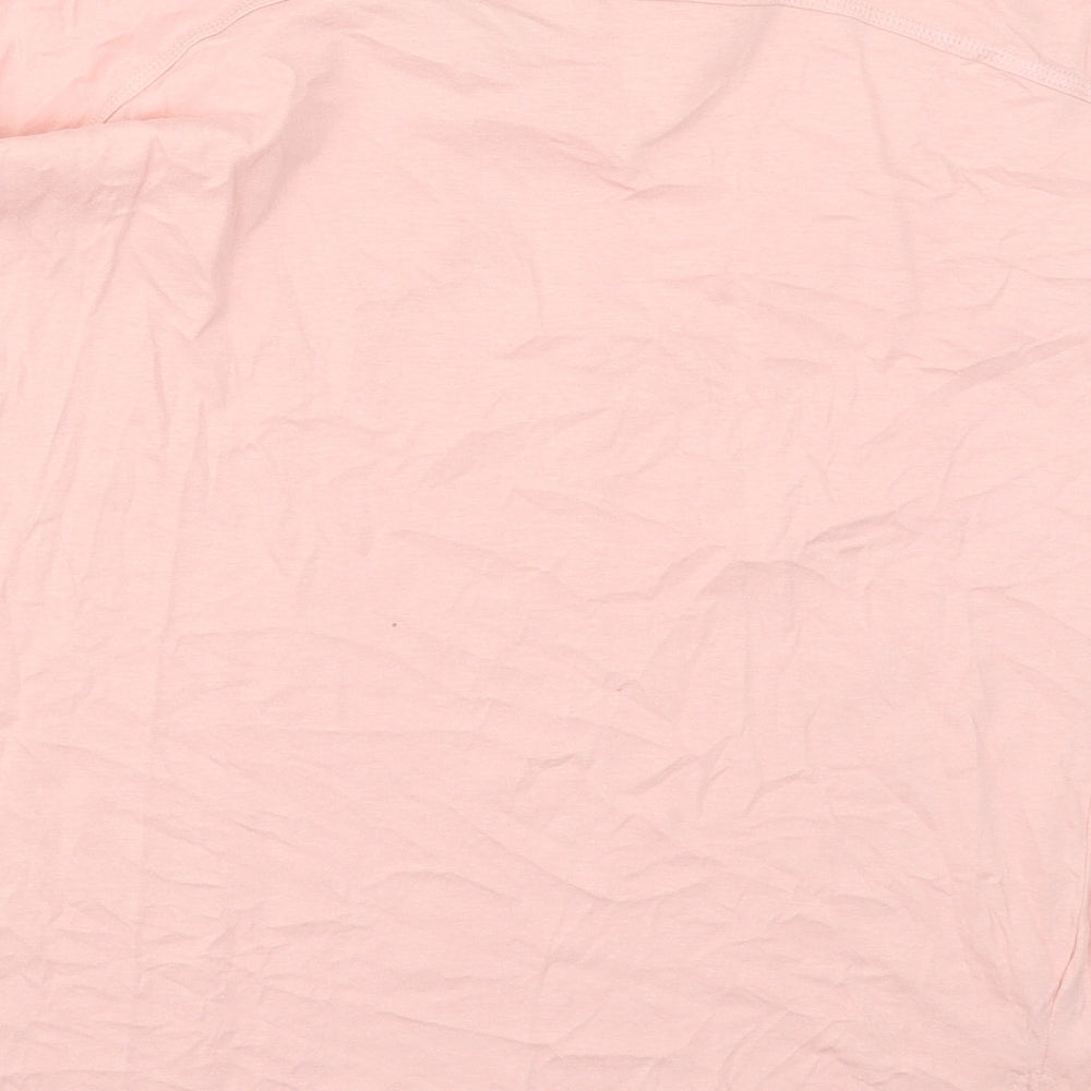 Avenue Womens Pink  Cotton Basic T-Shirt Size 12 V-Neck