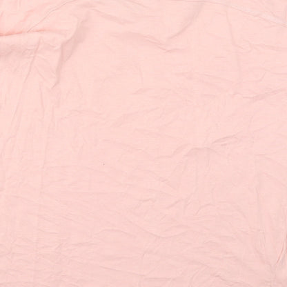 Avenue Womens Pink  Cotton Basic T-Shirt Size 12 V-Neck