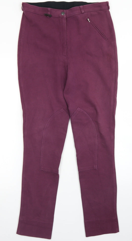 Womens UK Size 18 Dublin Regular Fit Chino Purple Trousers