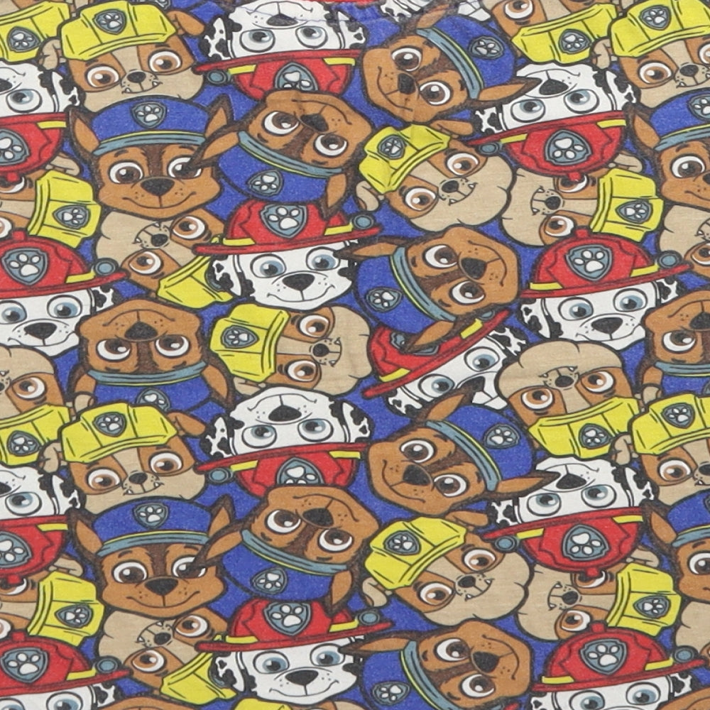 Character.Com Boys Blue Spotted Cotton Basic T-Shirt Size 5 Years Crew Neck  - Paw Patrol