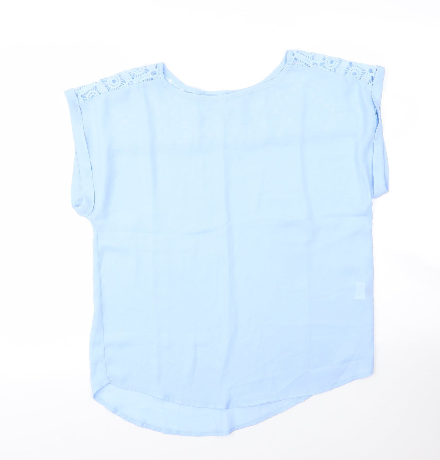 SheIn Womens Blue  Polyester Basic Blouse Size M Round Neck