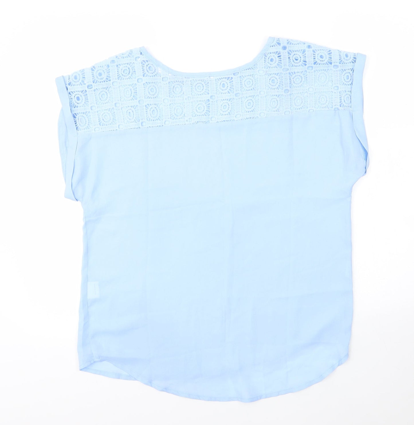 SheIn Womens Blue  Polyester Basic Blouse Size M Round Neck