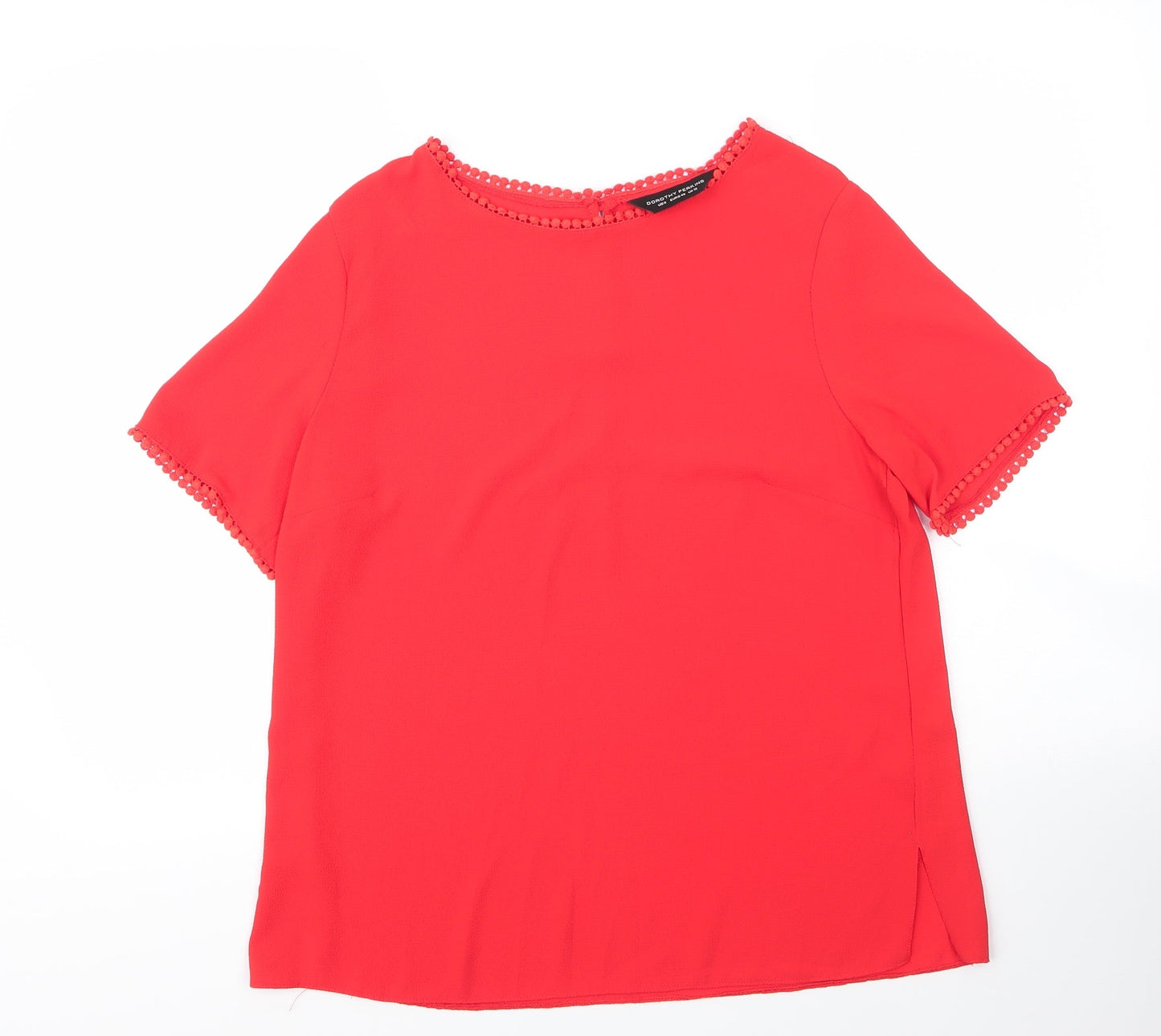 Womens UK Size 12 Dorothy Perkins Red Basic Blouse