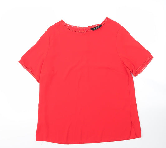 Womens UK Size 12 Dorothy Perkins Red Basic Blouse