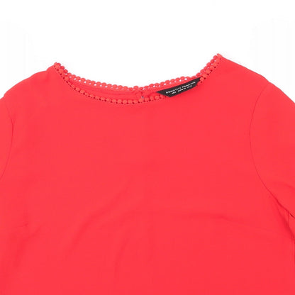 Womens UK Size 12 Dorothy Perkins Red Basic Blouse